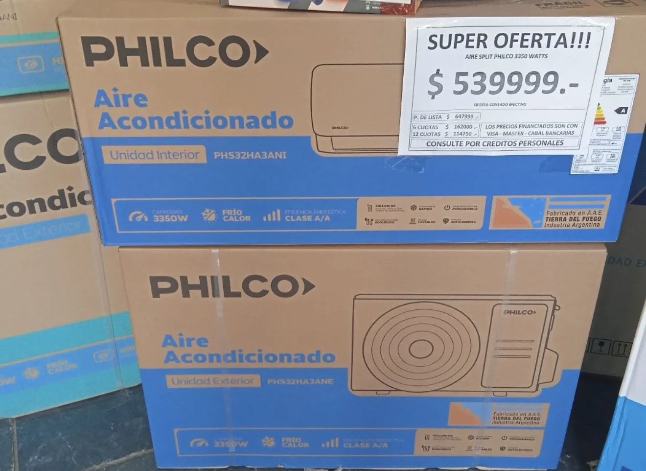 Aire acondicionado Philco 3350W